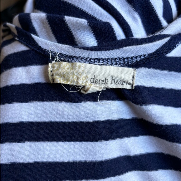COTTON NAVY STRIPED SUMMER DRESS - Picture 3 of 3